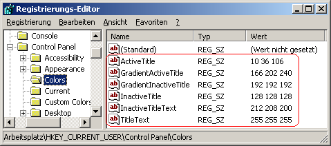 ActiveTitle, TitleText, InactiveTitle, InactiveTitleText