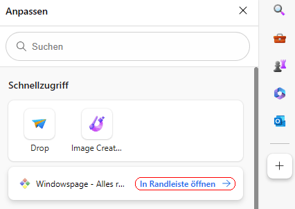 In der Randleiste &ouml;ffnen