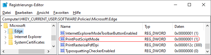 PrintPostScriptMode