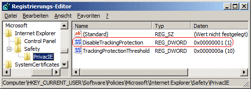 DisableTrackingProtection