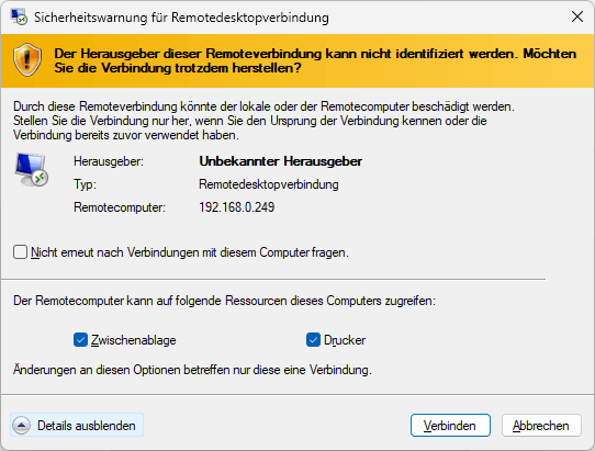 alter Warndialog