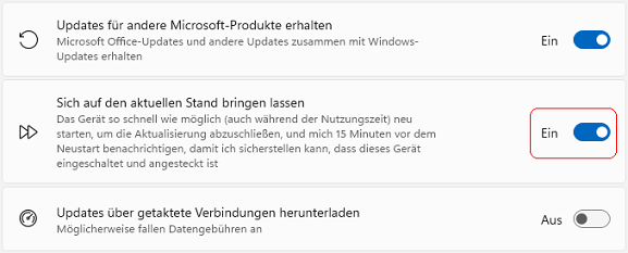 Sich auf den aktuellen Stand bringen lassen