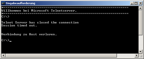 telnet localhost