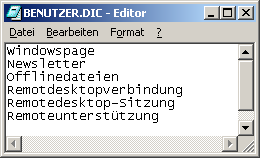 W&ouml;rterbuchdatei