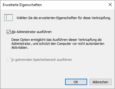 Erweitere Eigenschaften