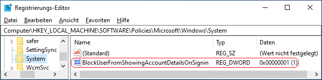 BlockUserFromShowingAccountDetailsOnSignin