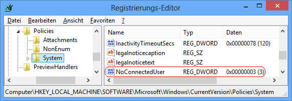 NoConnectedUser