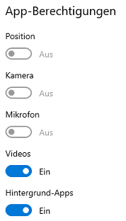 App-Berechtigungen