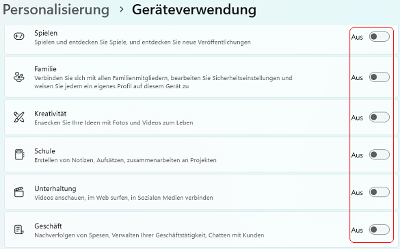 Ger&auml;teverwendung