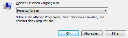 Windows herunterfahren