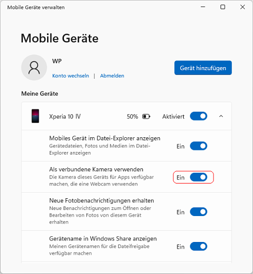 Mobile Ger&auml;te verwalten