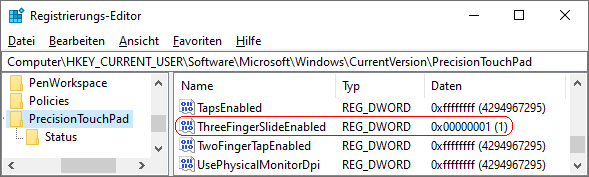 ThreeFingerSlideEnabled