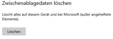 Zwischenablagedaten l&ouml;schen